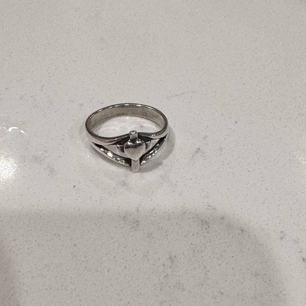 James Avery cross heart ring